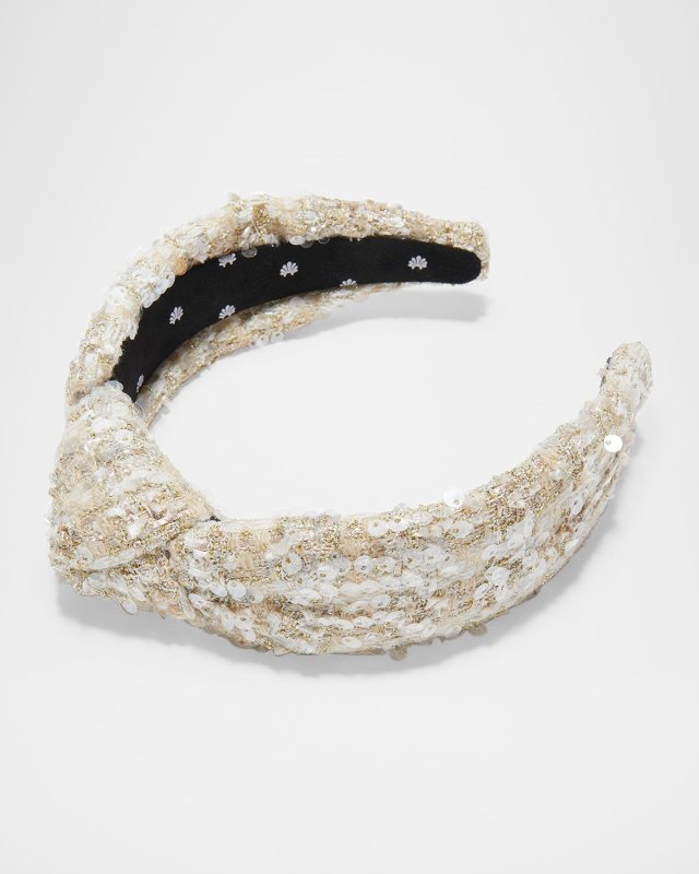 Knotted Sequin Boucle Headband